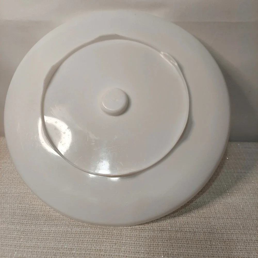 Vintage Tupperware Dip-N-Serve 1954‎ White Serving Tray Platter with Bowl, Lid